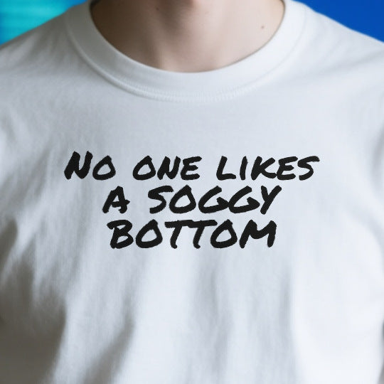 Close-up of the ODD19F96B8CA print on a white unisex t-shirt
