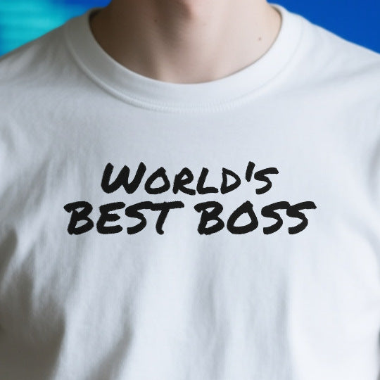 Close-up of the ODA2592C2275 print on a white unisex t-shirt