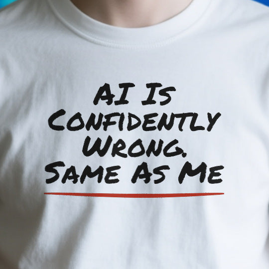 Close-up of the OD130C2D7948 print on a white unisex t-shirt
