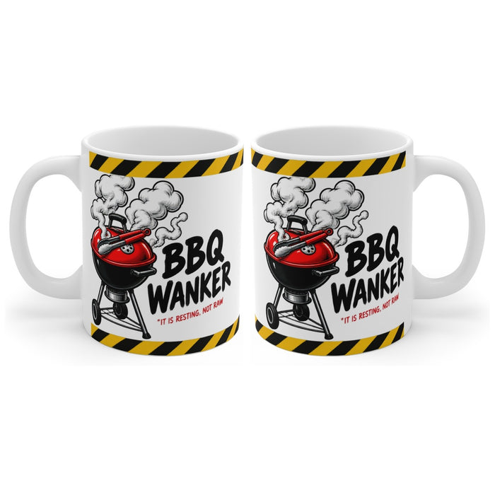 Bbq Wanker mug, handle right