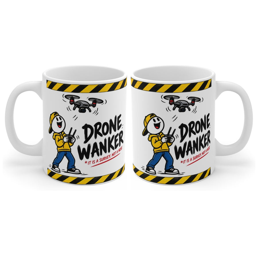 Drone Wanker mug, handle right