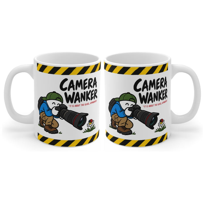 Camera Wanker mug, handle right