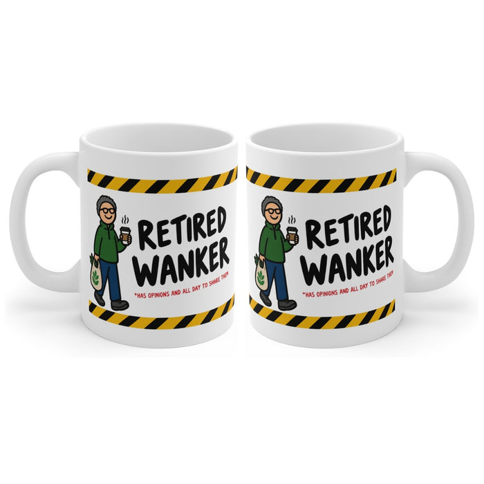 Retired Wanker mug, handle right