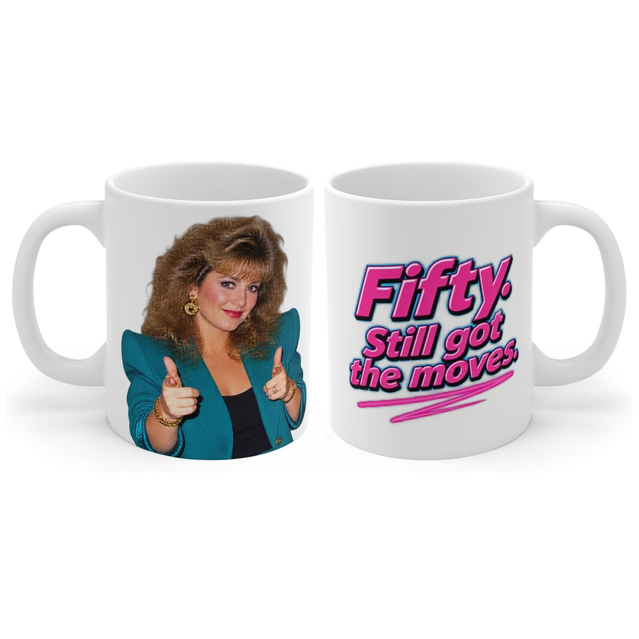 Fifty. Still got the moves. mug, handle right