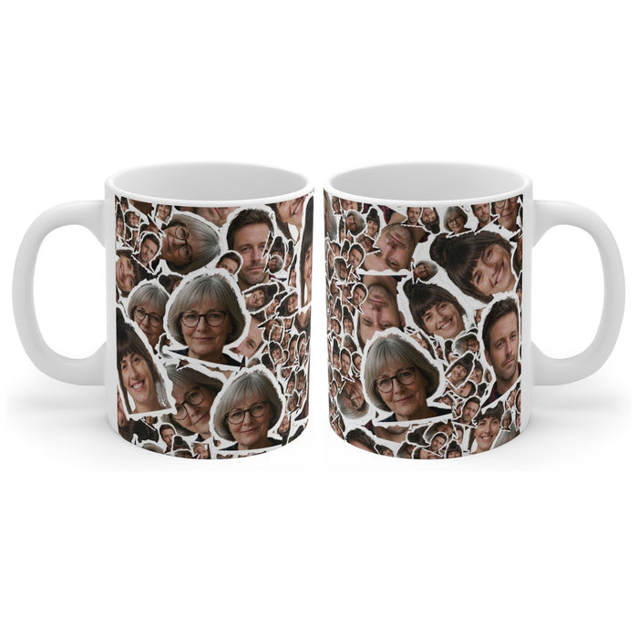 Face Mash Photo Mug mug, handle right