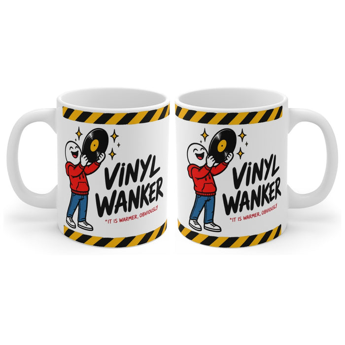 Vinyl Wanker mug, handle right