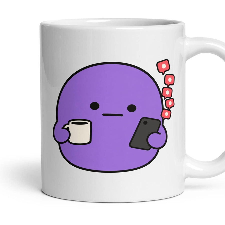 Group Chat mug, 11oz white ceramic, handle right