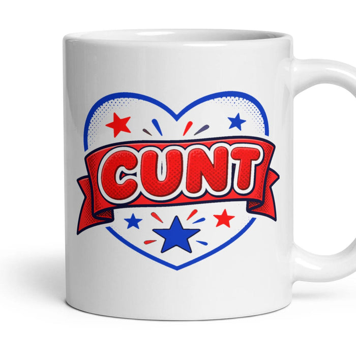 CUNT mug, 11oz white ceramic, handle right