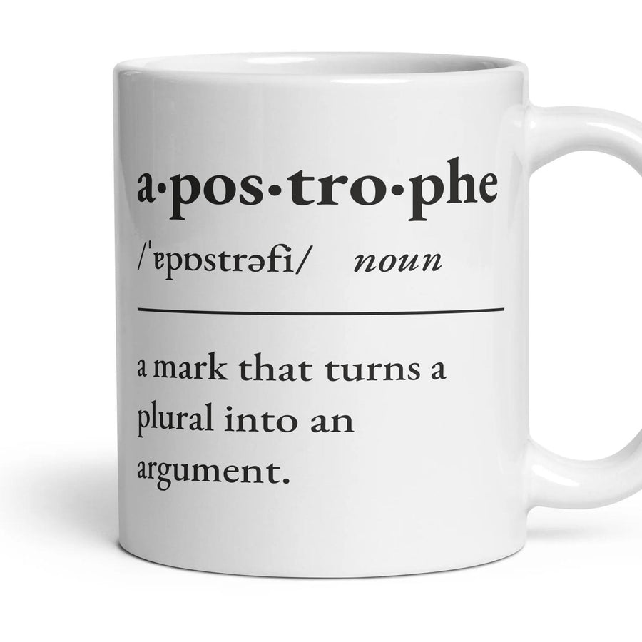 Apostrophe, noun — Definition Mug mug, 11oz white ceramic, handle right