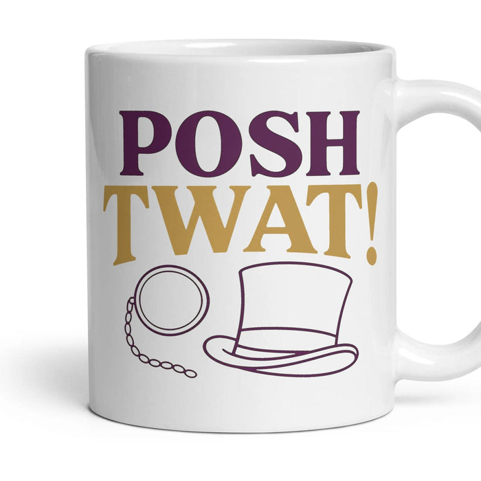 POSH TWAT! mug, 11oz white ceramic, handle right
