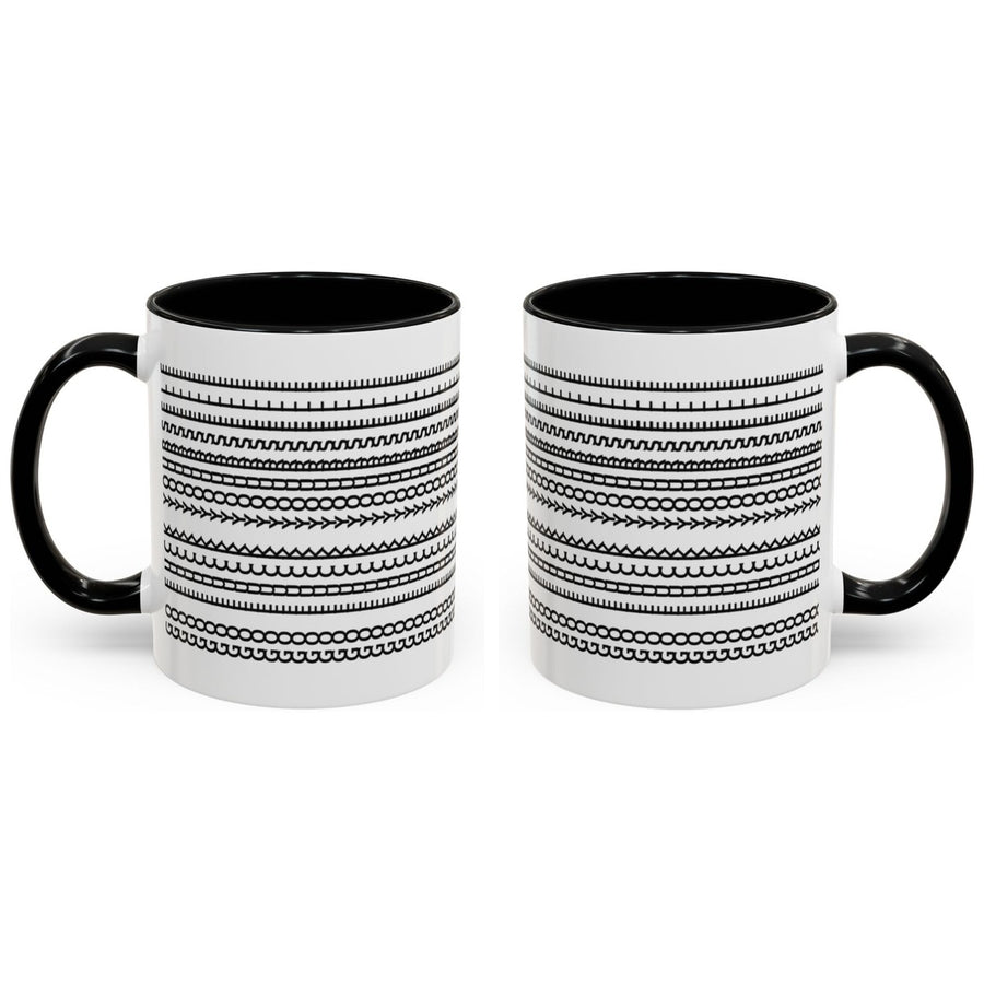 GO FUCK YOURSELF mug, 11oz white ceramic, black handle and interior, Black Handle & Inside, handle right