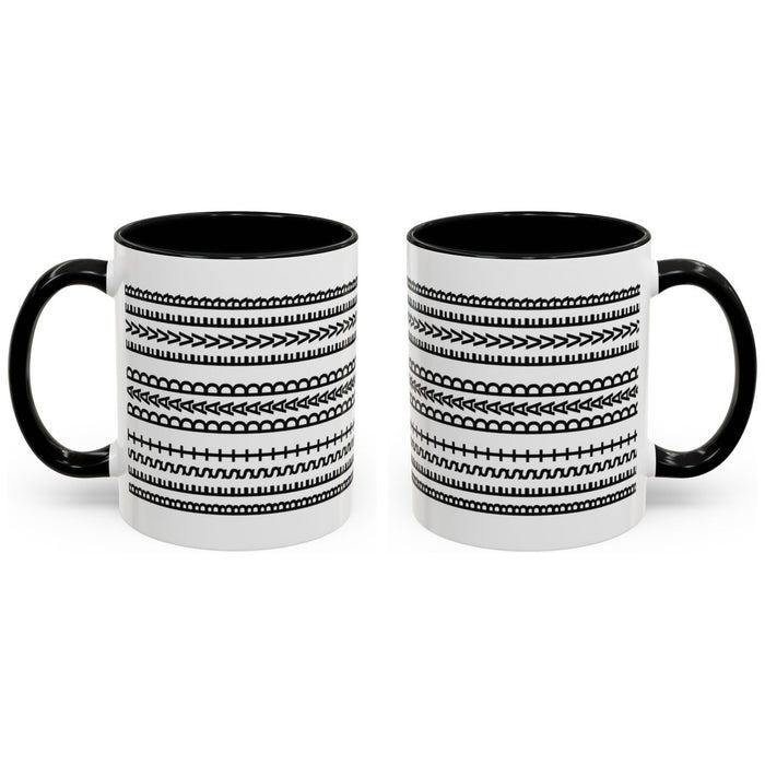 BEST DAD EVER mug, 11oz white ceramic, black handle and interior, Black Handle & Inside, handle right