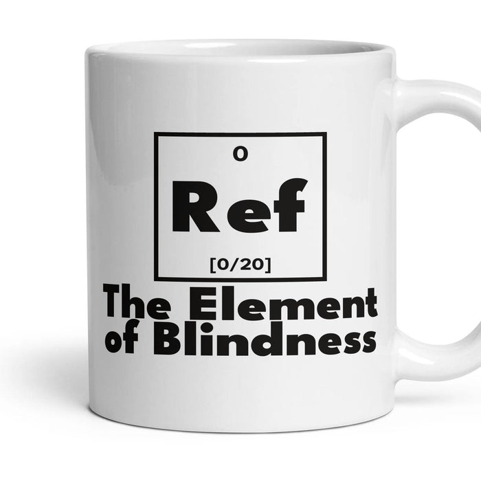 Ref The Element of Blindness mug, 11oz white ceramic, handle right