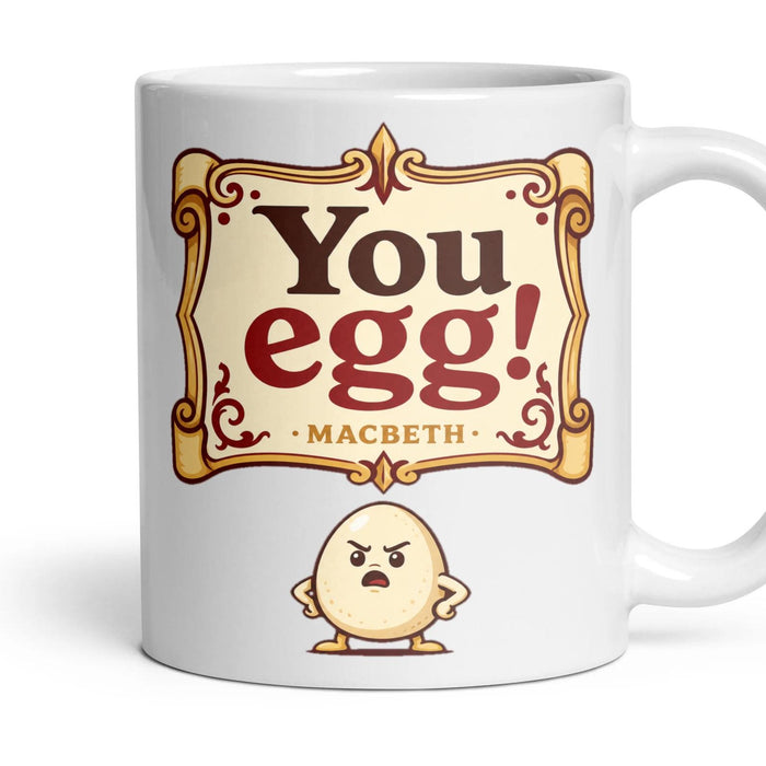 You egg! mug, 11oz white ceramic, handle right