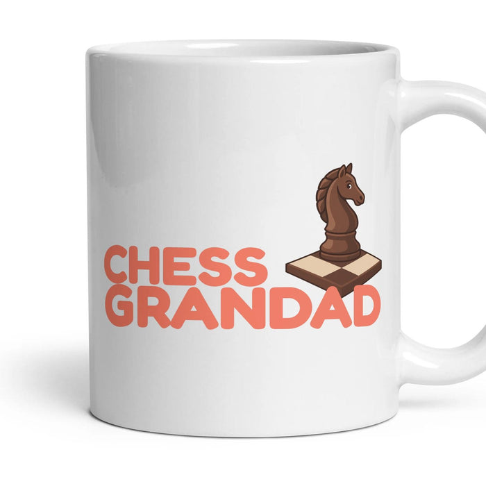 Chess Grandad mug, 11oz white ceramic, handle right