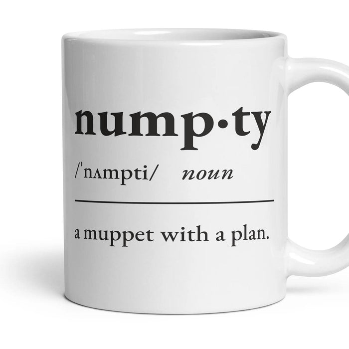 Numpty, noun — Definition Mug mug, 11oz white ceramic, handle right