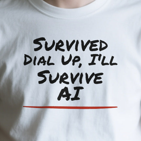 Close-up of the OD1518A81C74 print on a white unisex t-shirt