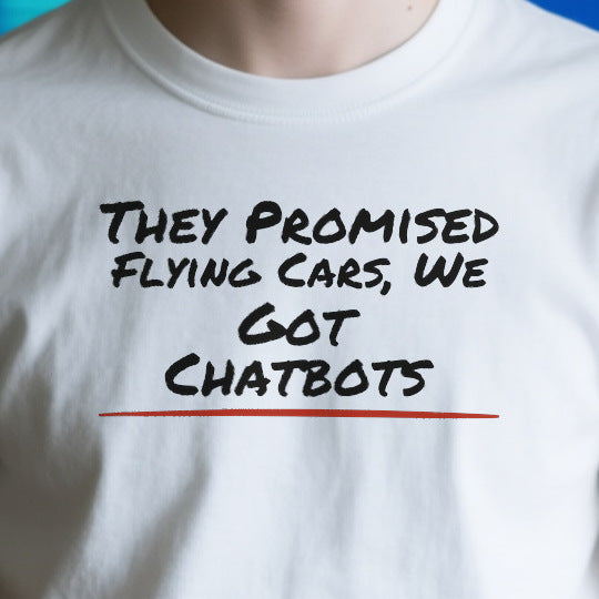 Close-up of the OD52571CEC74 print on a white unisex t-shirt