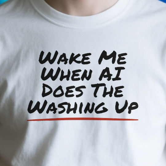 Close-up of the ODC3C5EA902B print on a white unisex t-shirt