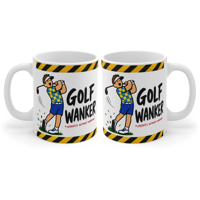 Golf Wanker mug, handle right