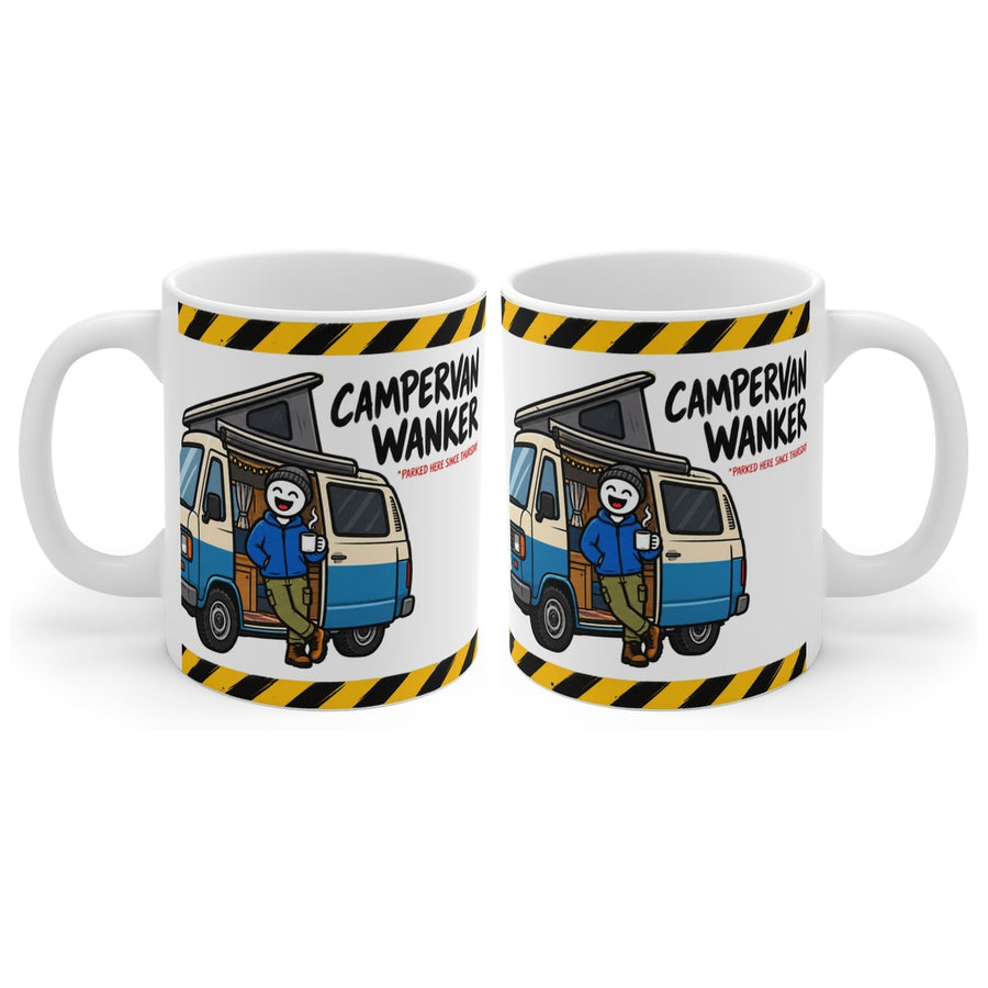 Campervan Wanker mug, handle right