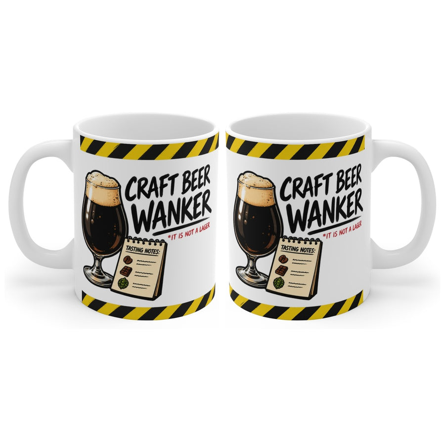 Craft Beer Wanker mug, handle right