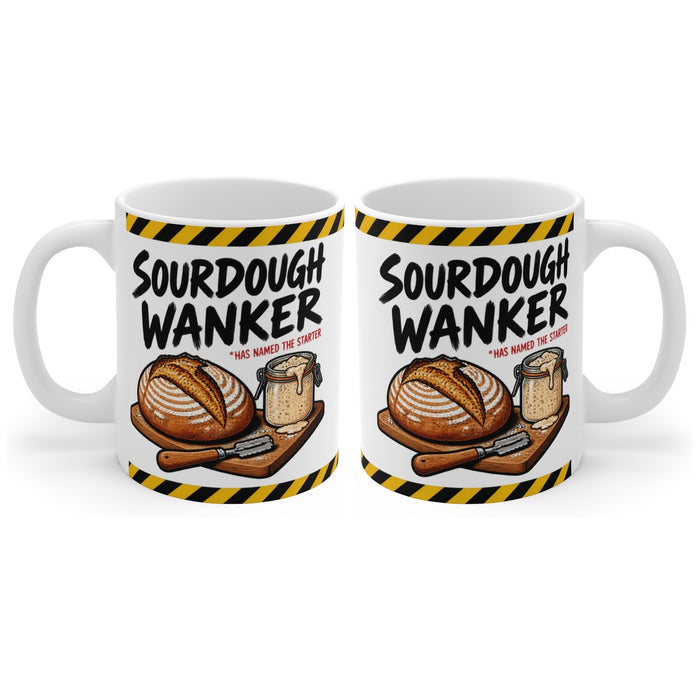 Sourdough Wanker mug, handle right