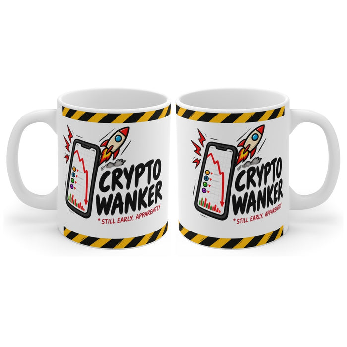Crypto Wanker mug, handle right