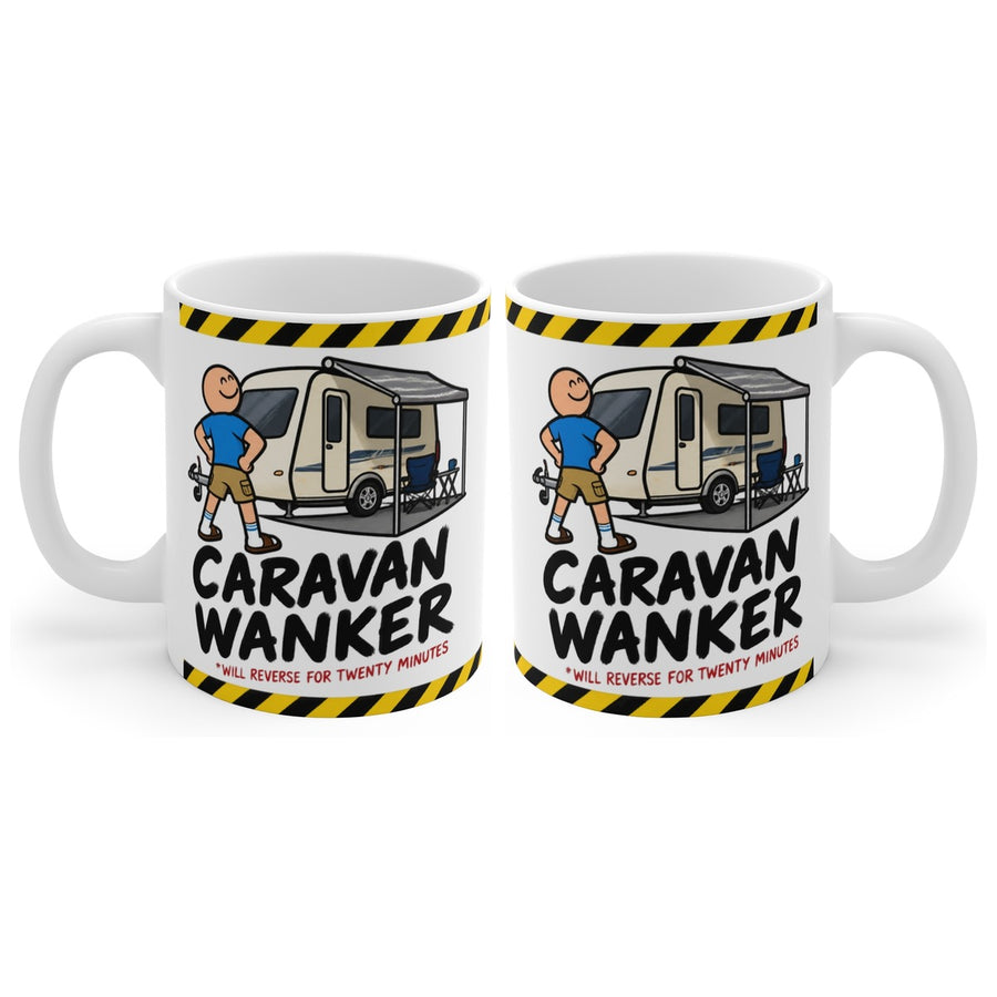 Caravan Wanker mug, handle right