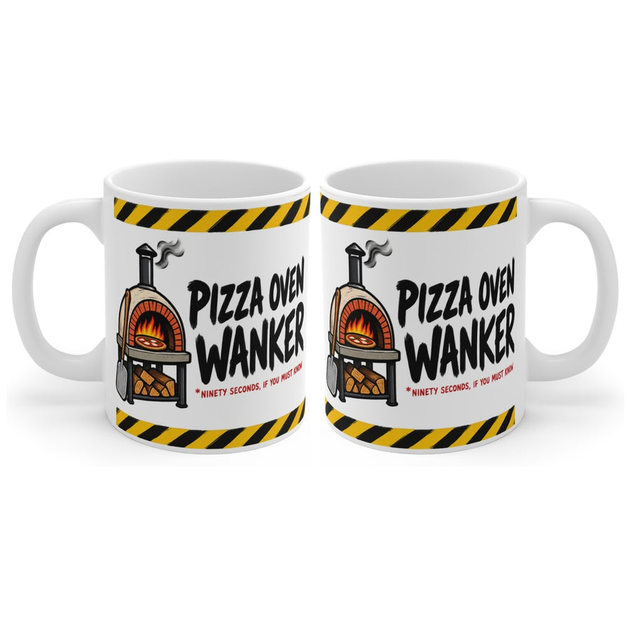 Pizza Oven Wanker mug, handle right