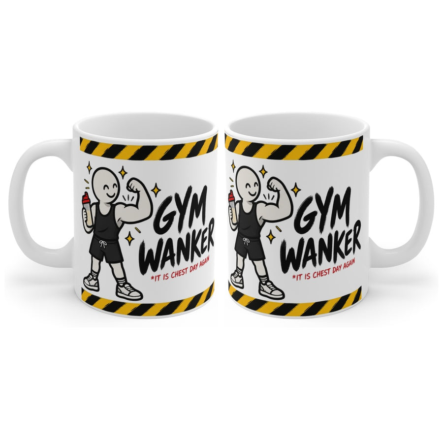 Gym Wanker mug, handle right