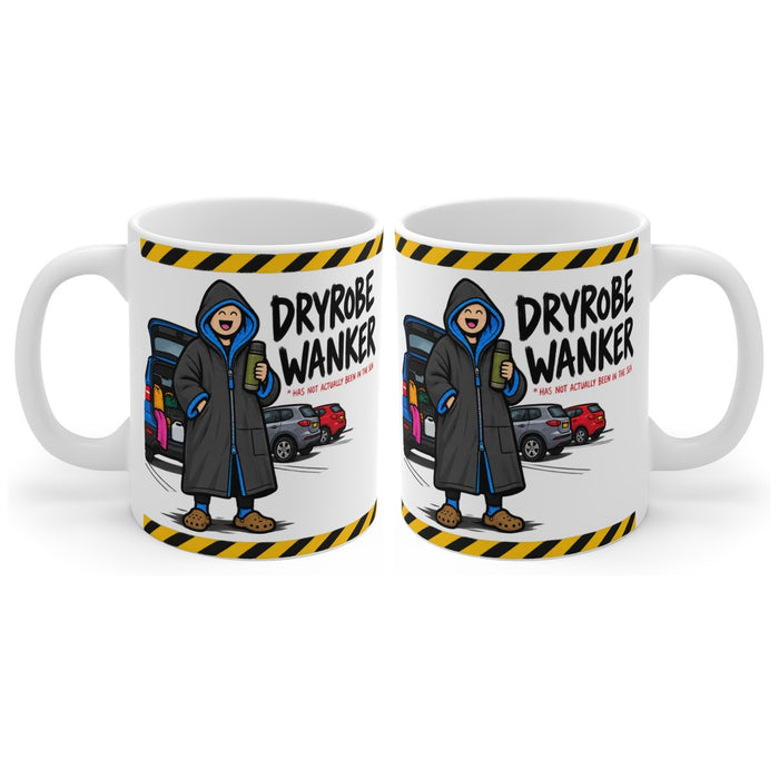 Dryrobe Wanker mug, handle right