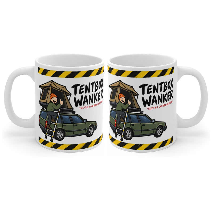Tentbox Wanker mug, handle right