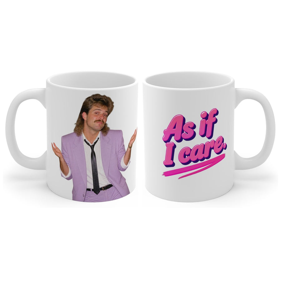 As if I care. mug, handle right