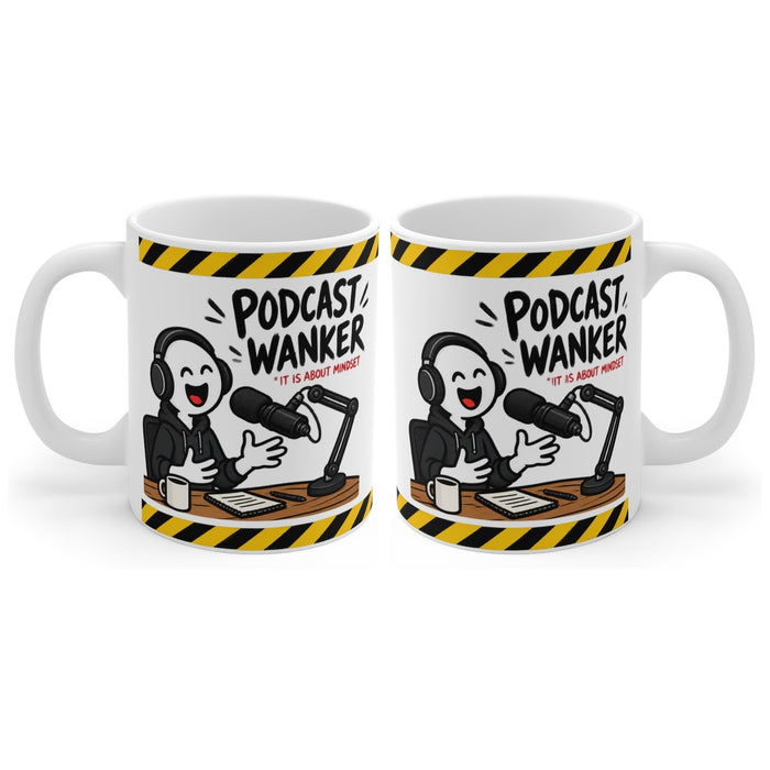 Podcast Wanker mug, handle right