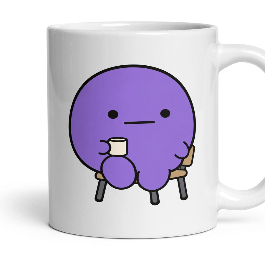 Parents Evening mug, 11oz white ceramic, handle right