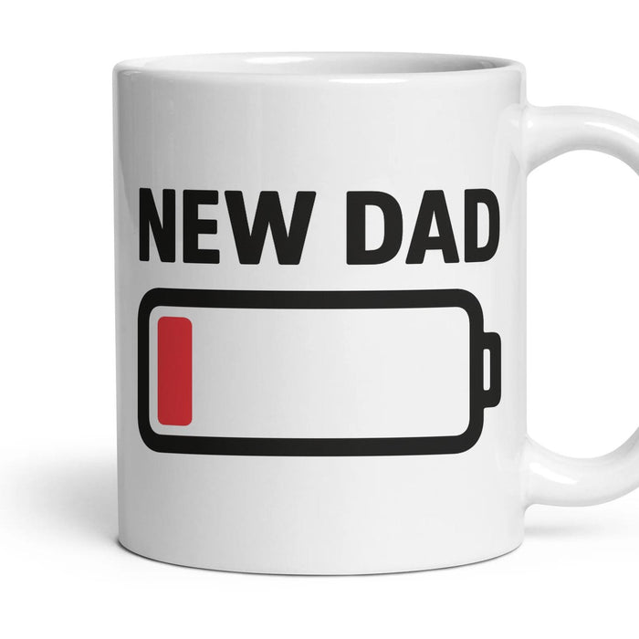 NEW DAD mug, 11oz white ceramic, handle right