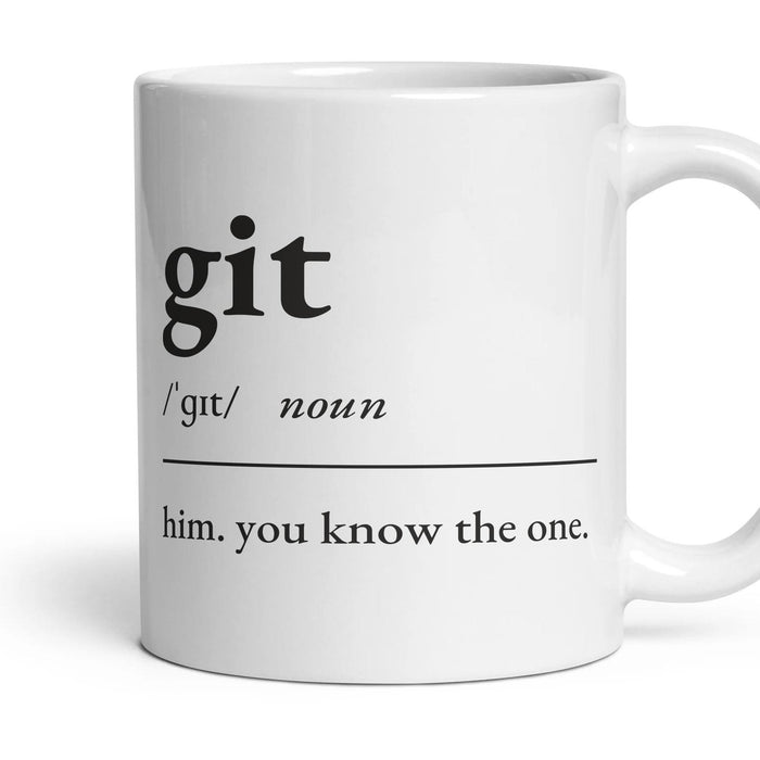 Git, noun — Definition Mug mug, 11oz white ceramic, handle right