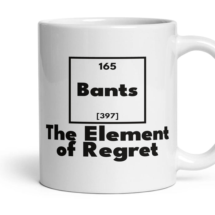 Bants The Element of Regret mug, 11oz white ceramic, handle right
