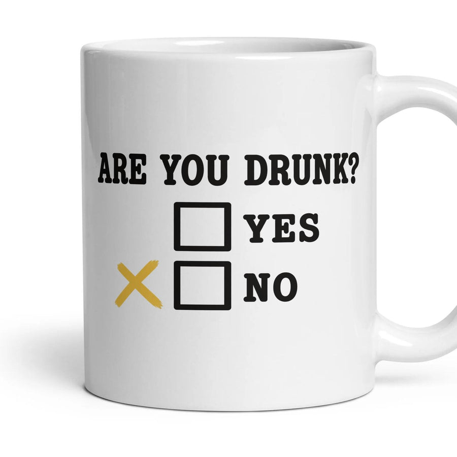 ARE YOU DRUNK?
YES
NO mug, 11oz white ceramic, handle right