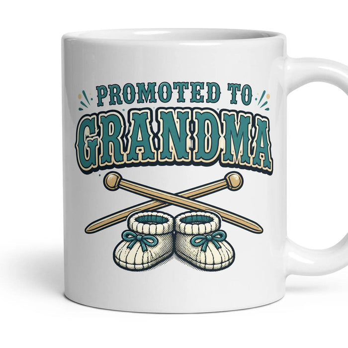 PROMOTED TO GRANDMA mug, 11oz white ceramic, handle right