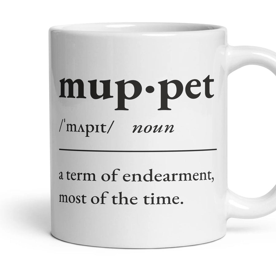 Muppet, noun — Definition Mug mug, 11oz white ceramic, handle right