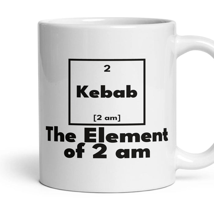 Kebab The Element of 2 am mug, 11oz white ceramic, handle right