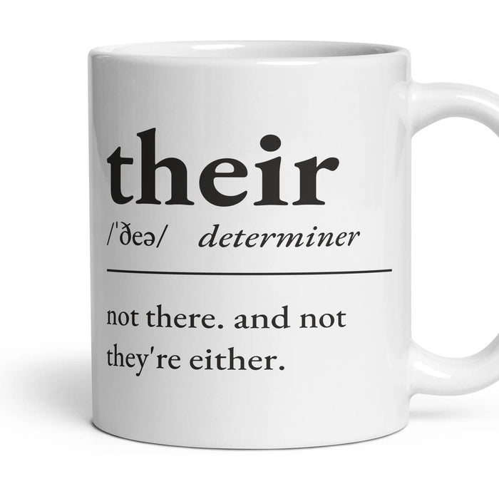 Their, determiner — Definition Mug mug, 11oz white ceramic, handle right