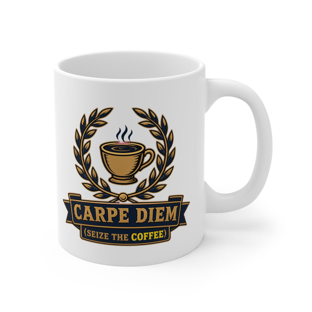 Carpe Diem Seize the Coffee Mug | Funny Latin Coffee Mug, Gift for Coffee Lover