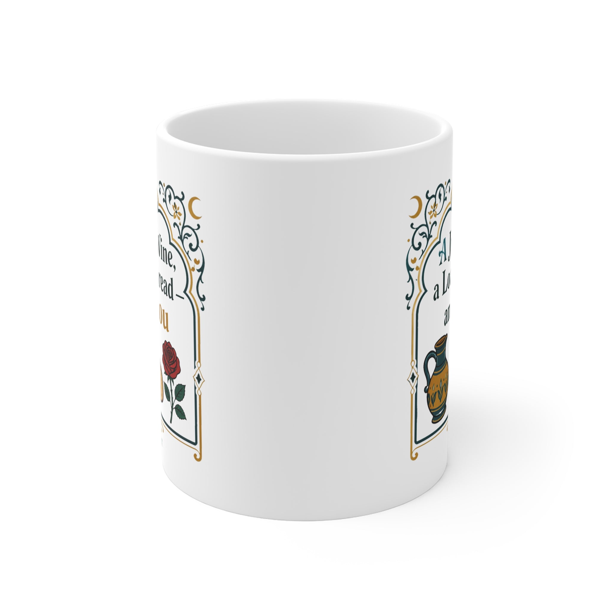 A Jug of Wine, a Loaf of Bread and Thou Mug | Rubaiyat Quote Gift, Literary Mug