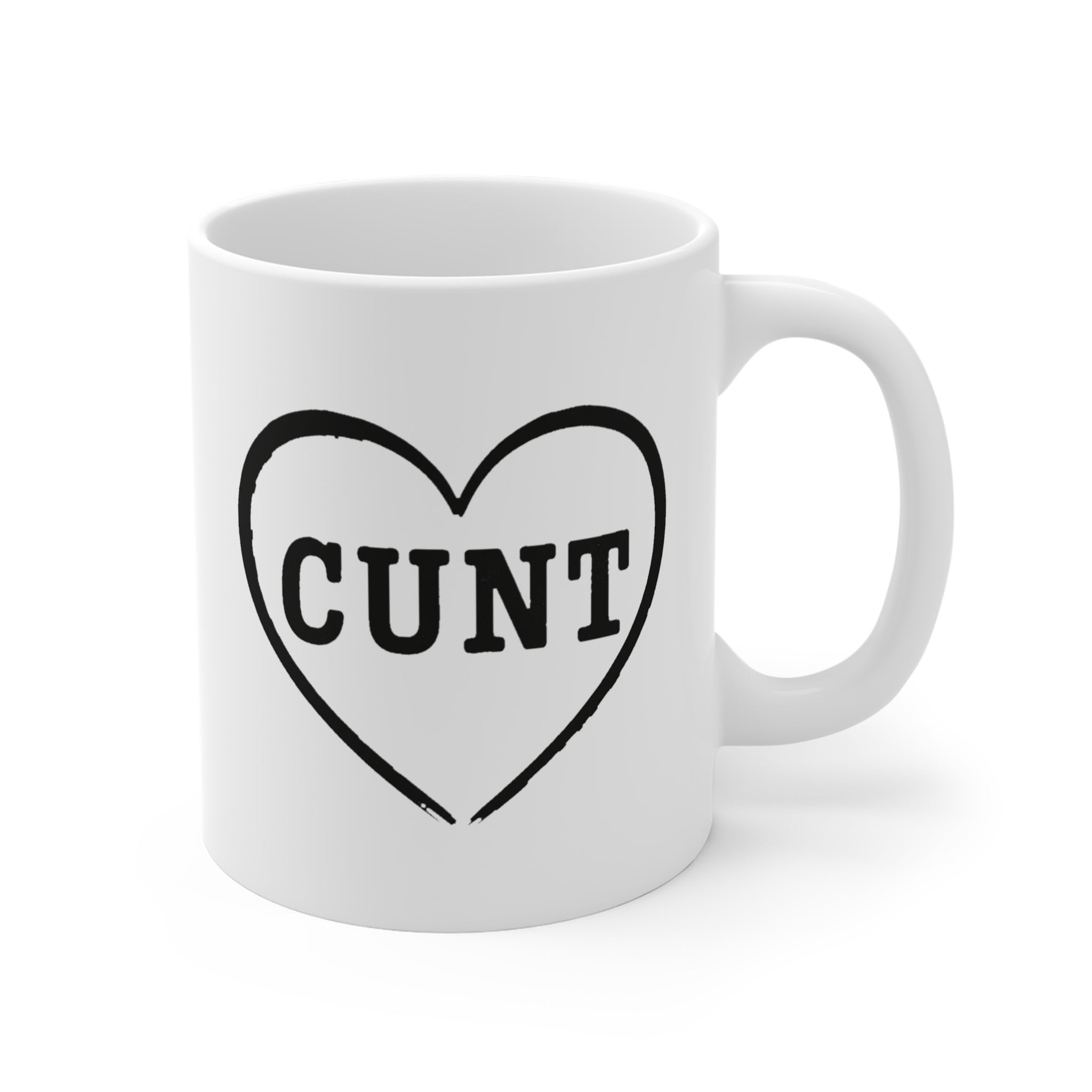 Heart C*nt Mug | Funny Rude Profanity Coffee Mug, Adult Humor Gift
