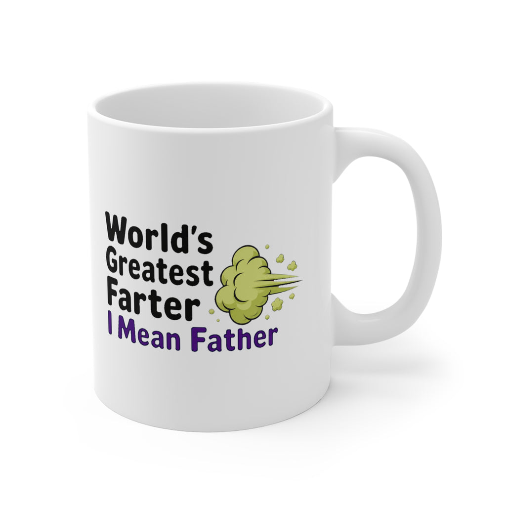 World's Greatest Farter I Mean Father Mug | Funny Dad Joke Coffee Gift