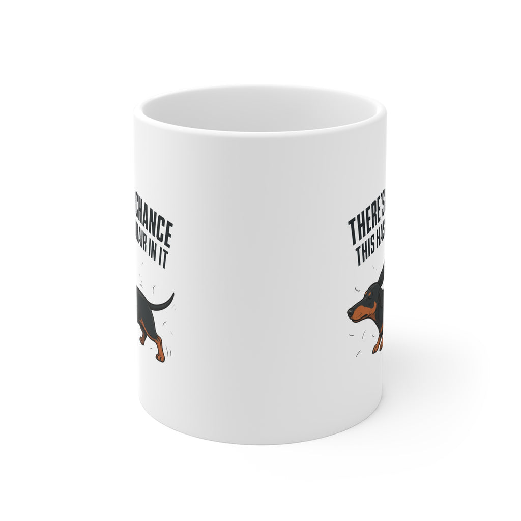 There's a 95% Chance This Has Dachshund Hair In It Mug | Dachshund Owner Gift, Funny Dog Mug