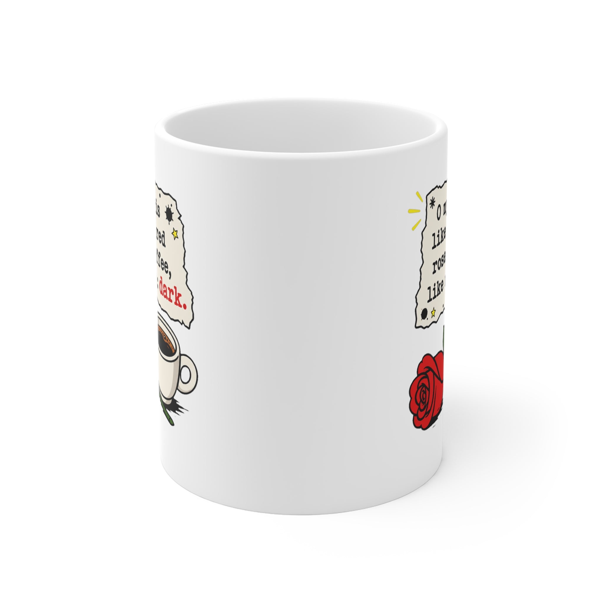 O My Luve Is Like a Red Red Rose Mug | Burns Poetry Coffee Mug, Literary Gift